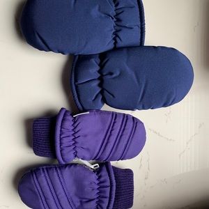 2 pair of kid mittens